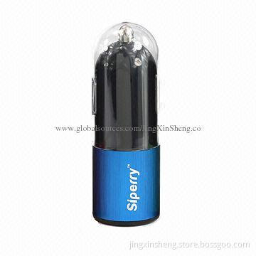 Mini USB Car Charger for iPad, 1A Output Voltage, Made of ABS